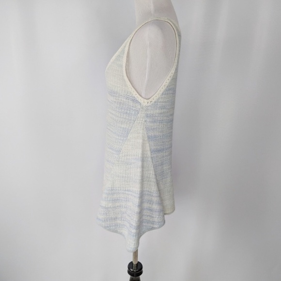 Anthro Moth Blue Spacedye Sleeveless Tunic Sweater - Picture 4 of 8